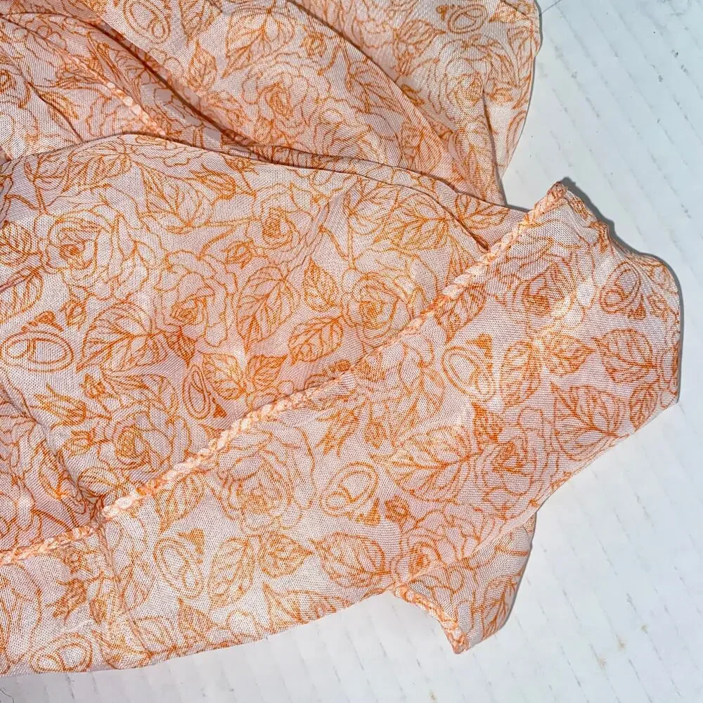 NWT Baltimore Orioles MLB Mother's Day orange White Floral Infinity Scarf Womens